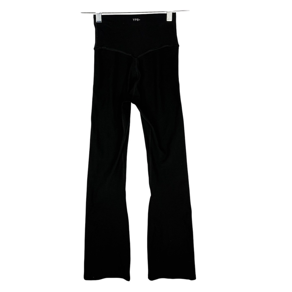 Abercrombie YPB sculptLUX Flare Leggings Black Crossover‎ XXS Short Yoga Pants